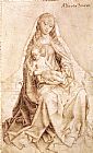 Rogier Van Der Weyden Wall Art - Virgin with the Blessing Child